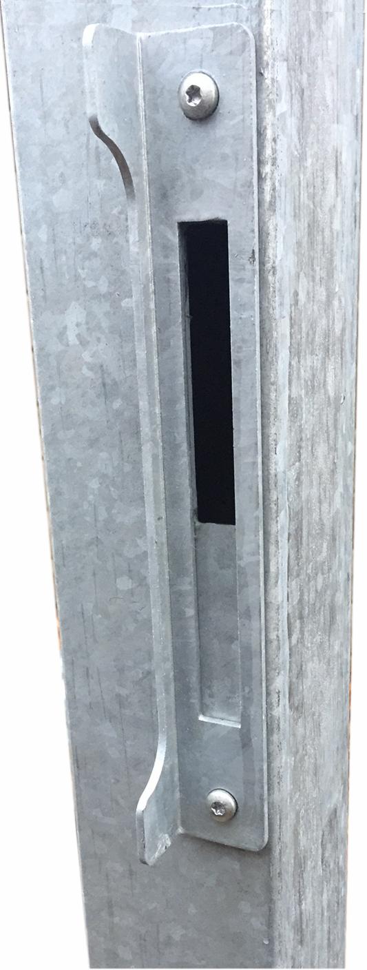 Futura Kompositgrind högerhängd - 99x180 cm - 16 cm stålstolpar