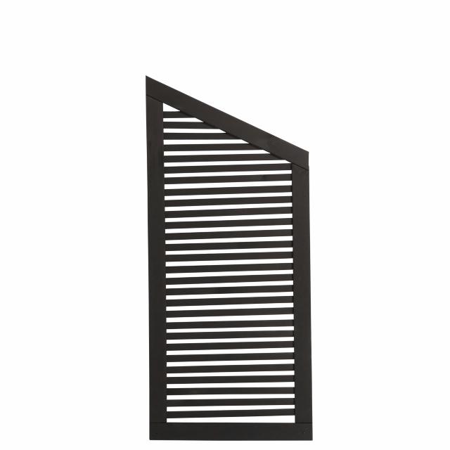 Silence Schrägelement - Farbgru. schwarz - 64×140/110 cm