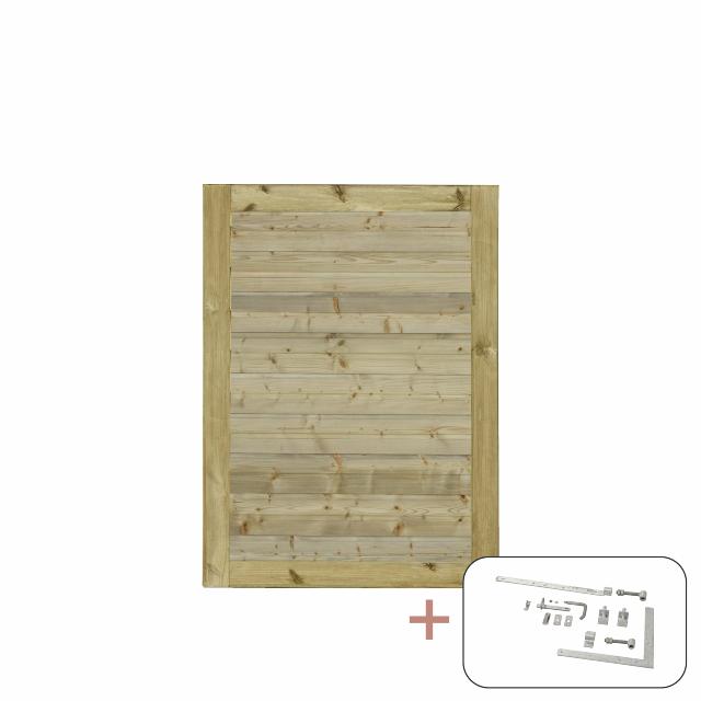 PLUS Plank Enkelgrind inkl. beslag - 100×125 cm
