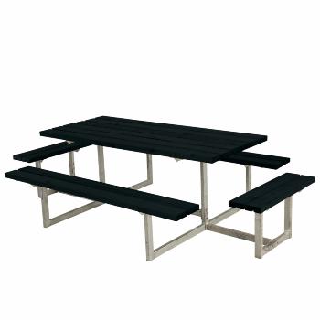 Basic bord/benkesett m/2 påbygninger - 260 cm - sort