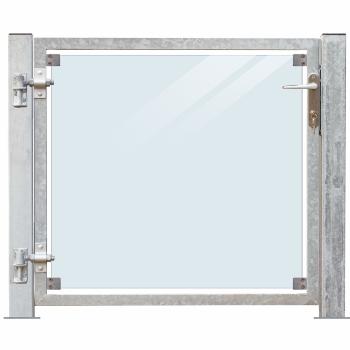 Glassport - klar - 99×91 cm + 16 cm stolper - venstrehengt og til fundament