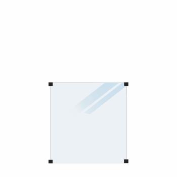 Herdet Glassgjerde - Frostet til runde stolper - 90×91 cm