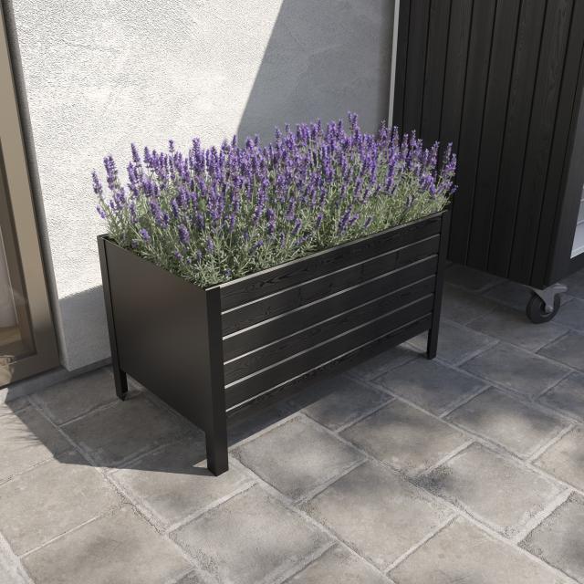 Classic planteringslåda med stålgavlar - 83×46×46,5 cm