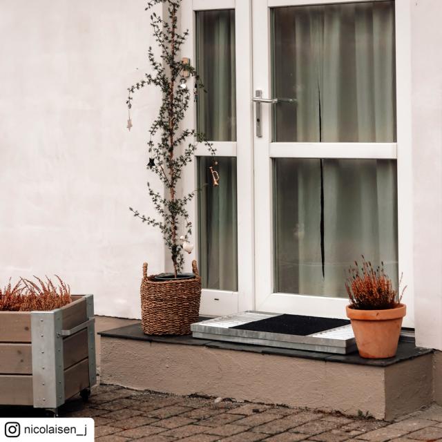 Cubic Fußabtreter 40x80 cm - Höhe 6,8 cm - Inkl. Schwarzer Kunststoffmatte