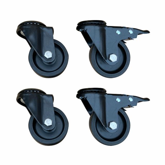 Cubic blomsterkasse m/hjul - 120×50×48 cm - sort