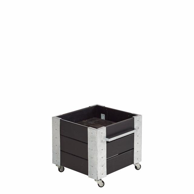 Cubic Blumenkasten mit Rädern - 46×50×45 cm - Schwarz