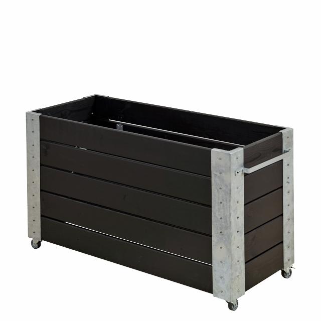 Cubic Blumenkasten mit Rädern - 120×50×70 cm - Schwarz