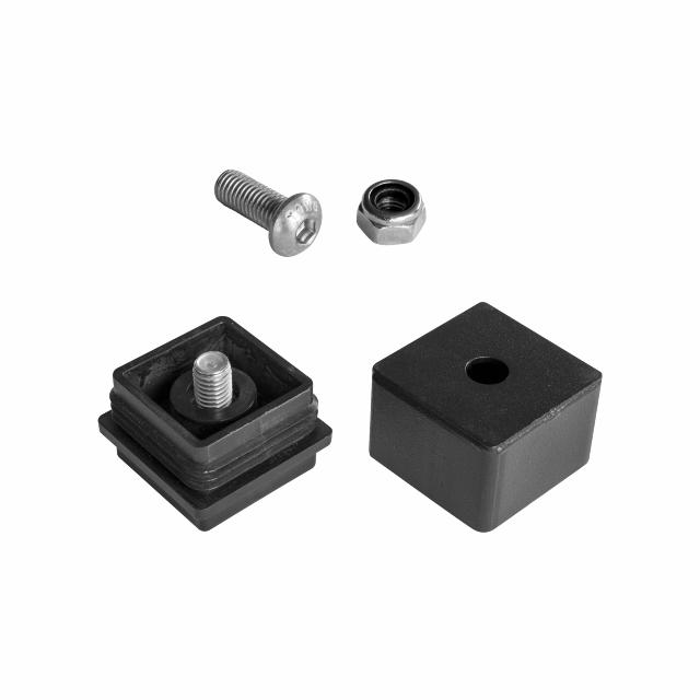 Cubic blomsterkasse m/fødder - 120×50×67 cm - sort