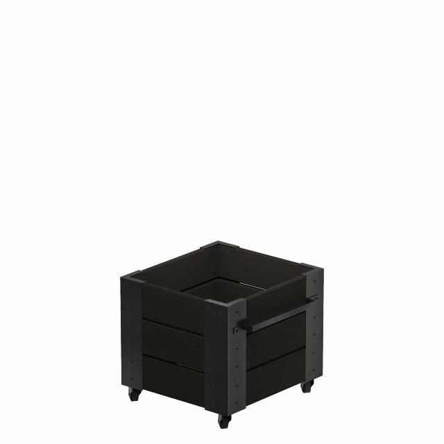 Cubic blomsterkasse m/hjul - 46×50×45 cm