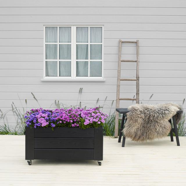 Cubic blomlåda med hjul - 87×50×45 cm