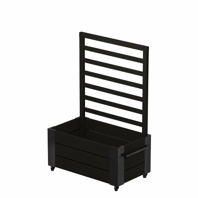 Cubic Blumenkasten mit Spalier und Räder - 87×50×130 cm