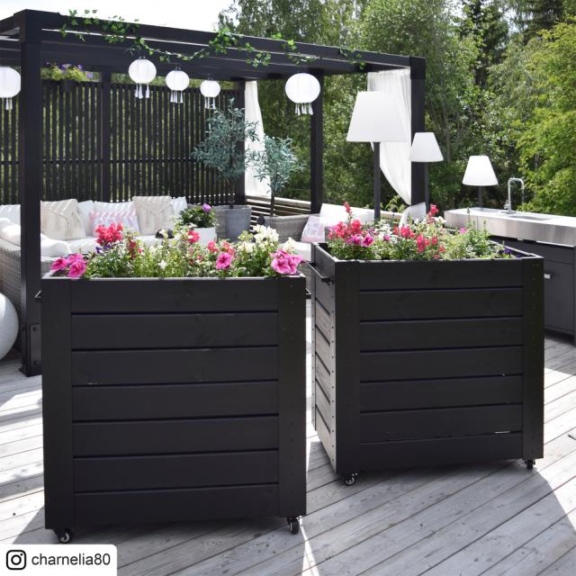 Cubic Blumenkasten m/Rollen – 87×50×95 cm