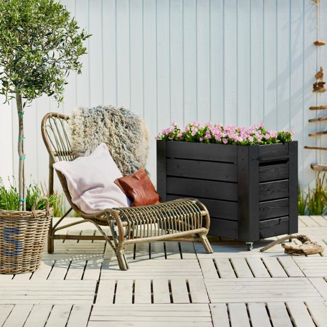Cubic blomlåda med hjul - 87×50×70 cm