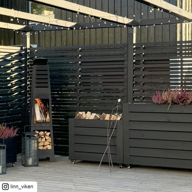 Cubic blomlåda med hjul - 120×50×95 cm