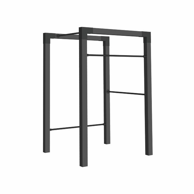 Outdoor fitness - modell 1 - svart m/svarta beslag