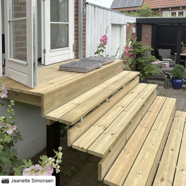 Terrassentreppe 6-Stufen - 34,2° - 180 cm