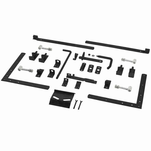 Harmoni dobbeltlåge - 200×180 cm - sort - inkl. sort beslag