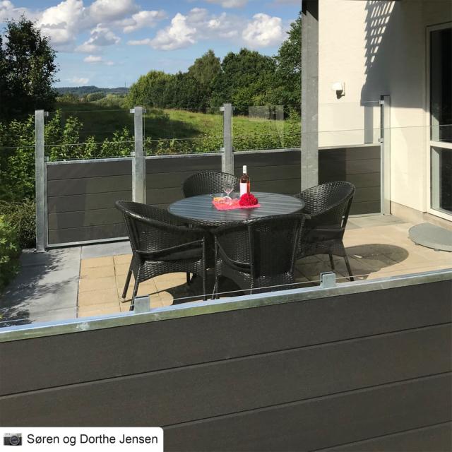 Futura Komposithegn m/klart glas - 90×145 cm