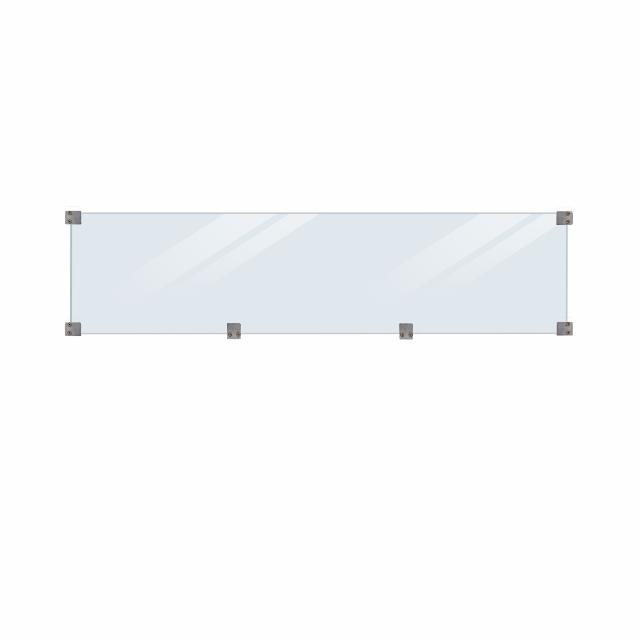 Artura komposittgjerde m/glass 180×175 cm