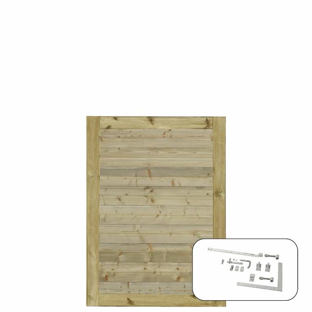 PLUS Plank enkeltlåge inkl. beslag - 100×125 cm