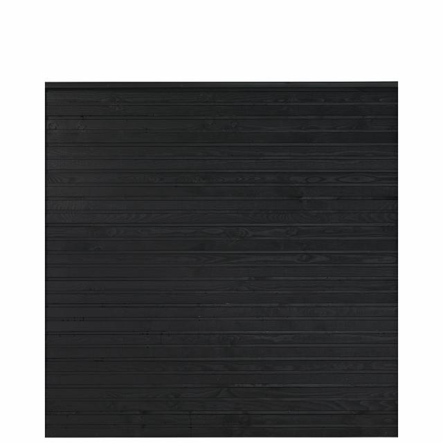 PLUS Plank Profilzaun - schwarz - 174×166 cm