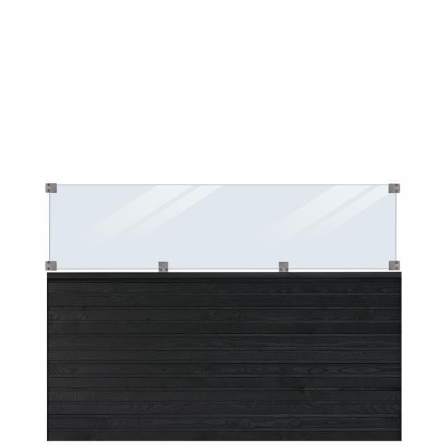 PLUS Plank Profilhegn m/glas - 174×125 cm