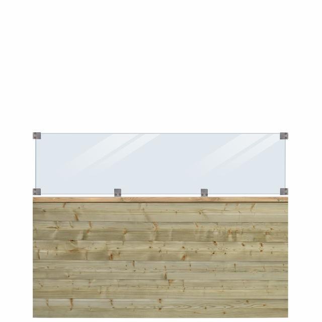 PLUS Plank Profilhegn m/glas - 174×125 cm - PEFC