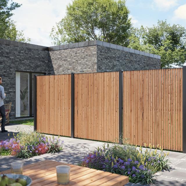 Stålstolpe 8×8×268 cm - til nedstøbning - sort