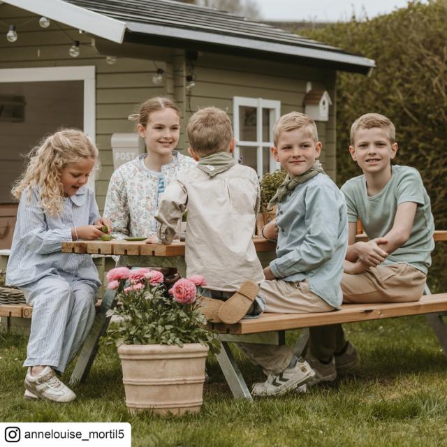 Alpha Junior bord/bænkesæt - 177 cm - ThermoWood®