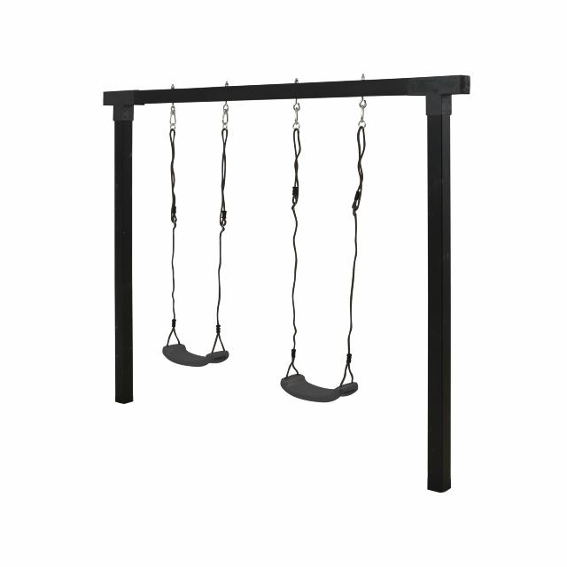 Cubic gyngestativ m/2 gynger - sort m/sorte beslag