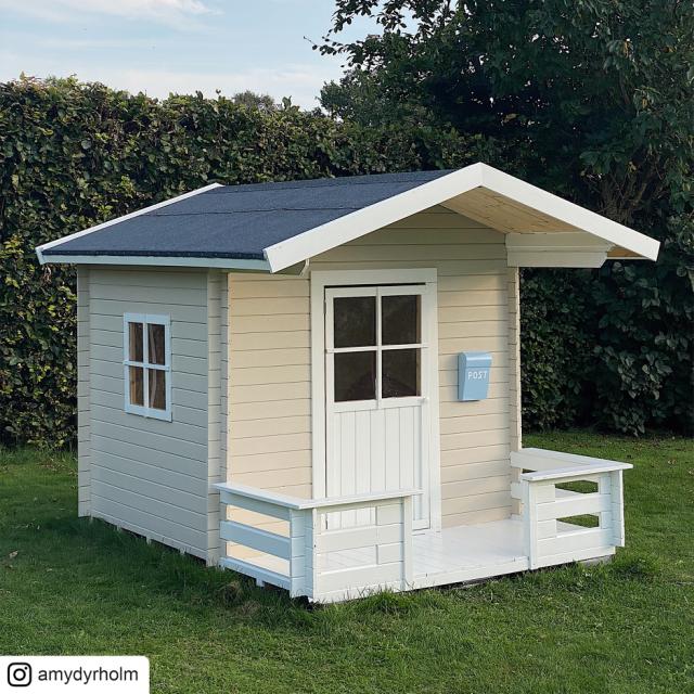Legehus 182×161 cm + 72 cm terrasse - ubehandlet - inkl. tagpap