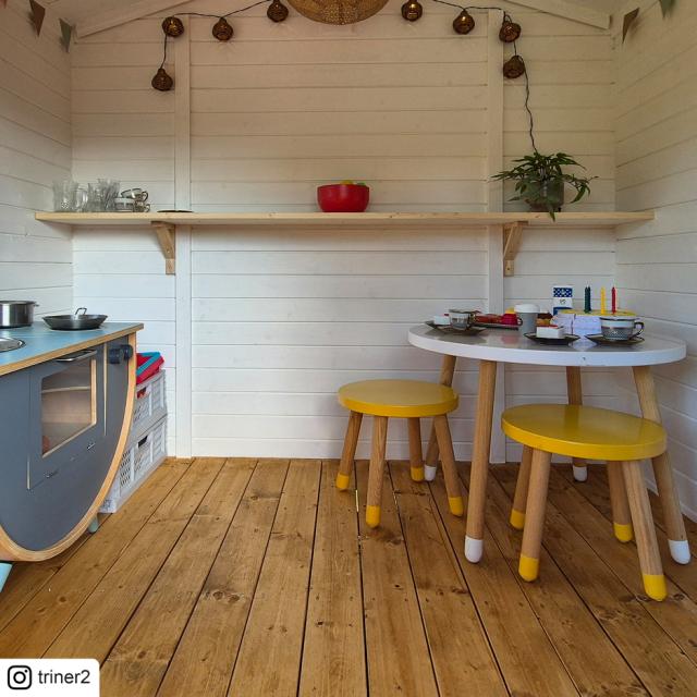 Legehus 182×161 cm + 72 cm terrasse - ubehandlet - inkl. tagpap
