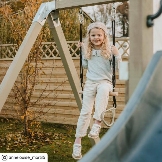 Lux trapezgynge m/ringe - Nordic Green