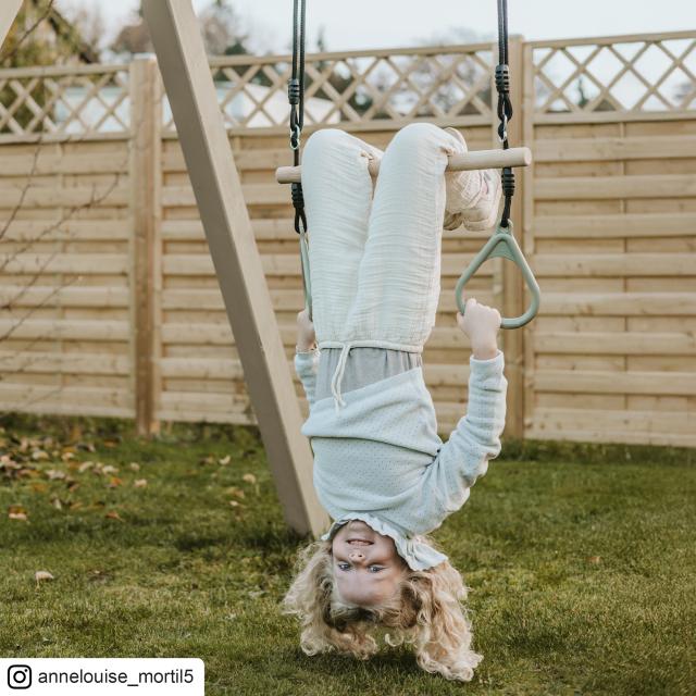 Lux trapezgynge m/ringe - Nordic Green