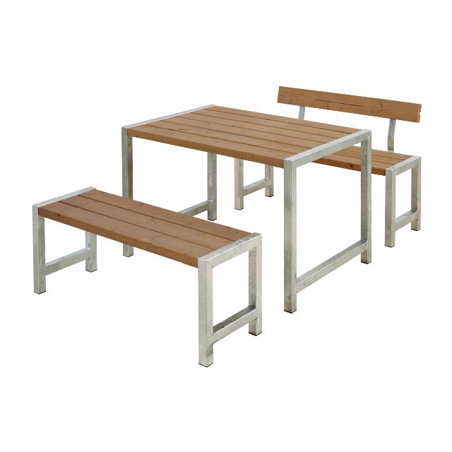 Café plankesæt  m/1 ryglæn - 127 cm - ThermoWood®