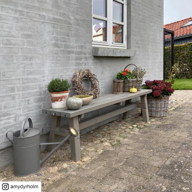 Country plankebænk - 177 cm - gråbrun