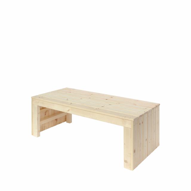 Fun Sandkassen m/Rädern und Sitzbank - 120 cm