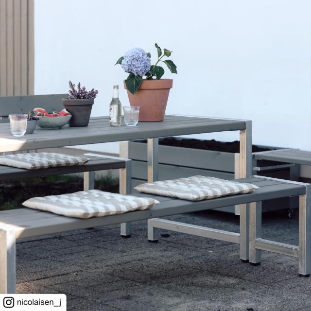 Plankesett m/1 ryggstøtte - 186 cm - gråbrun