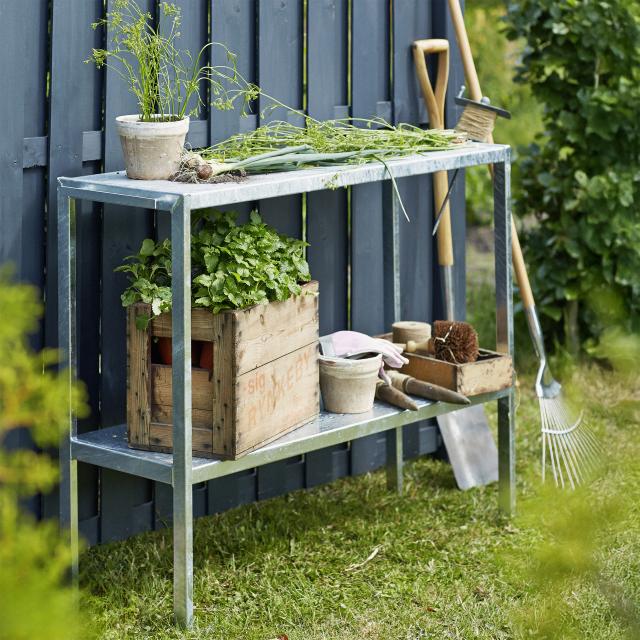 Plantebord i stål - 110 cm