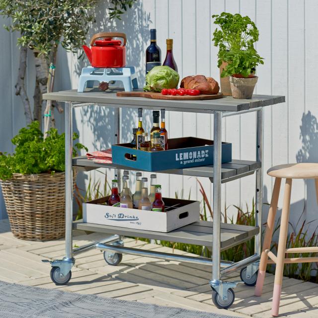 Urban Picnic plante/grillbord m/2 hylder - gråbrun