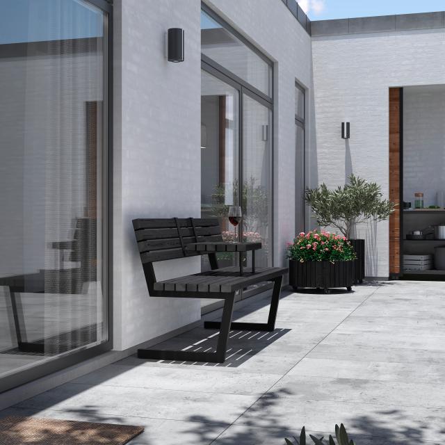 Relax bænk m/hængebord - 150 cm - sort