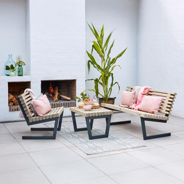 Siesta loungesæt m/ lille bord - 80 cm