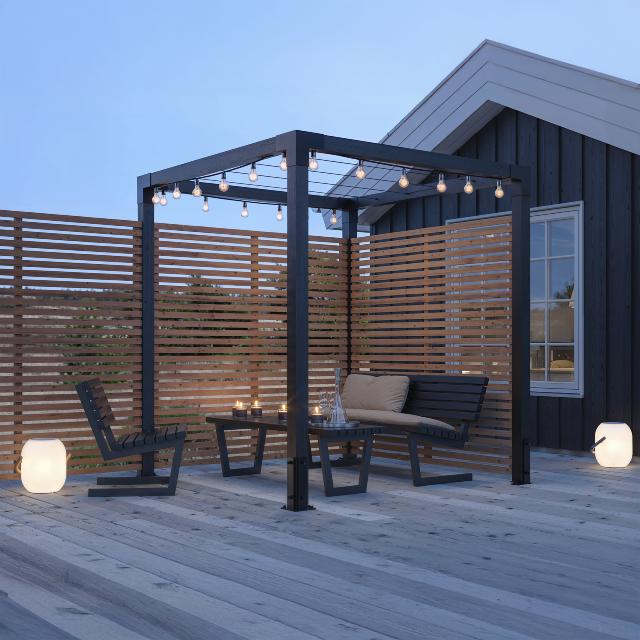 Tokyo gjerde - 180×180 cm - ThermoWood®