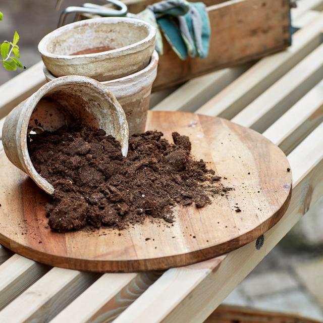 Tralle grill/anretterbord m/hjul - 138 cm - drivtømmerfarve