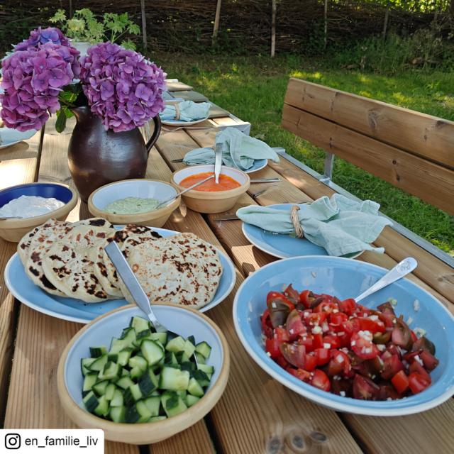 Zigma bord/bænkesæt m/1 ryglæn - 392 cm - ThermoWood®