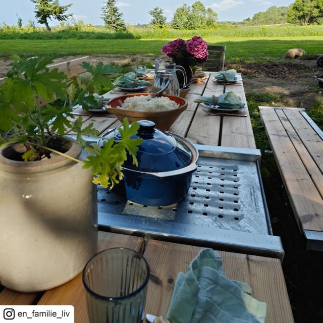 Zigma bord/bænkesæt m/1 ryglæn - 392 cm - ThermoWood®