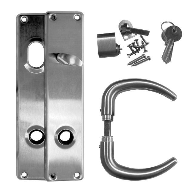 Udhusdør panel inkl. karm/montagesæt - HU - 78,6×187,8 cm