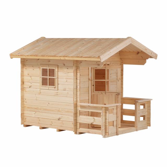 Spielhaus mit Terrasse - 134x134 cm + 58 cm Terrase