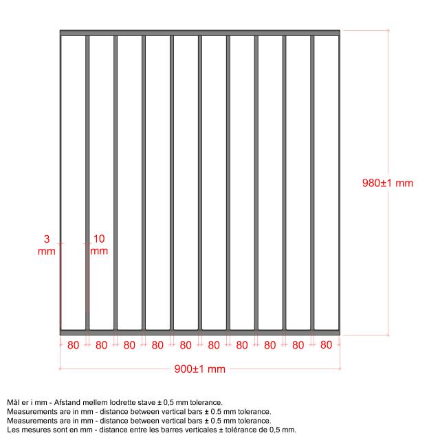 Basic Gelændersystem - 90×98 cm