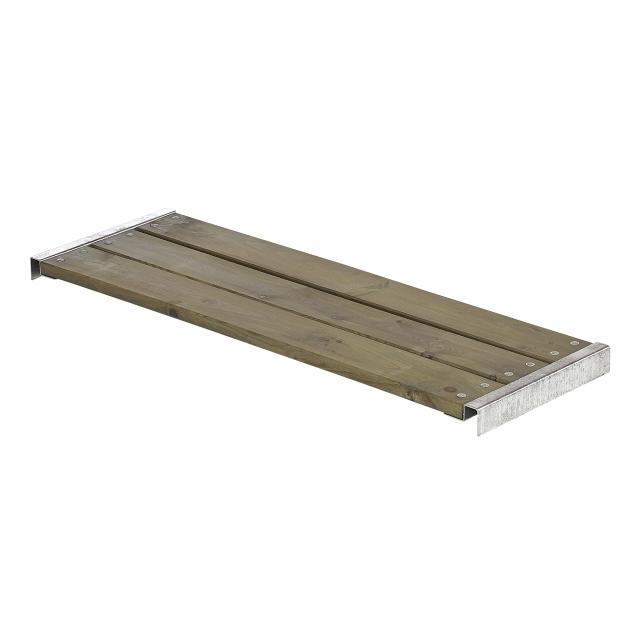 Cubic / Pipe benk - 120×37x5 cm - gråbrun